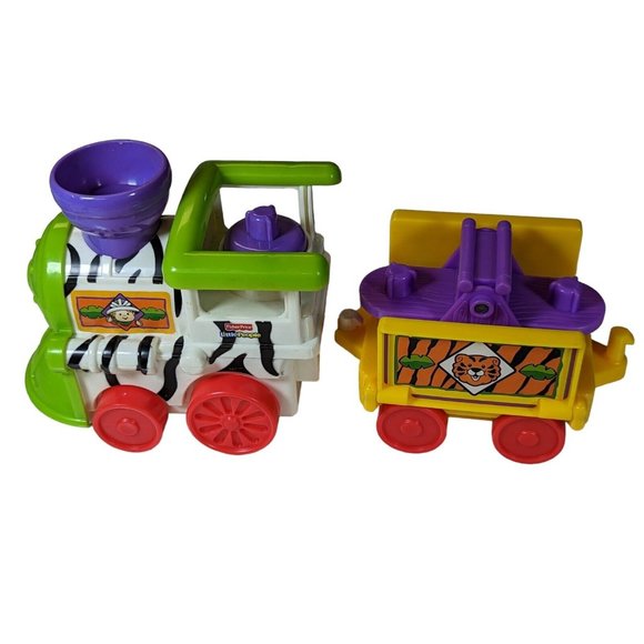 FISHER PRICE LITTLE PEOPLE SOUND ZOO ZEBRA SAFARI ANIMAL TRAIN - Picture 2 of 6